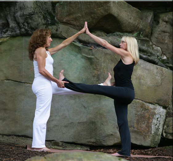 Kate & Fiona Dynamic Partner Yoga Pose